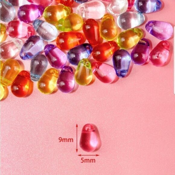 One strand of surprise beads+rainbow drops bundle - Picture 4 of 12
